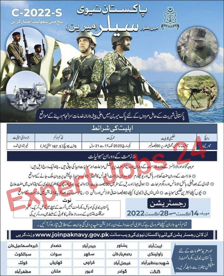 Pak Navy Latest Sailors Jobs 2022
