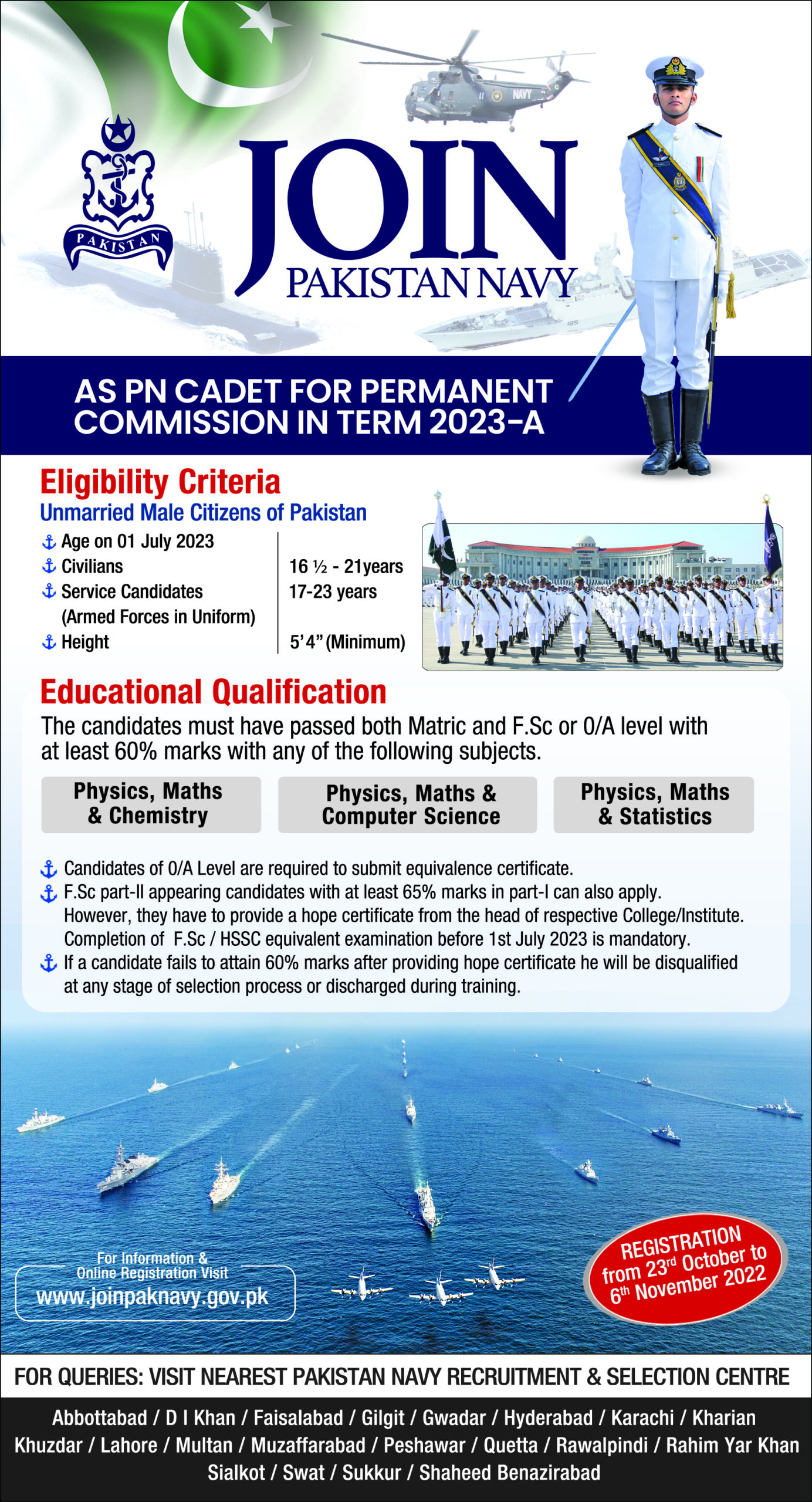 Jobs for PN Cadet in Pak Navy 2022