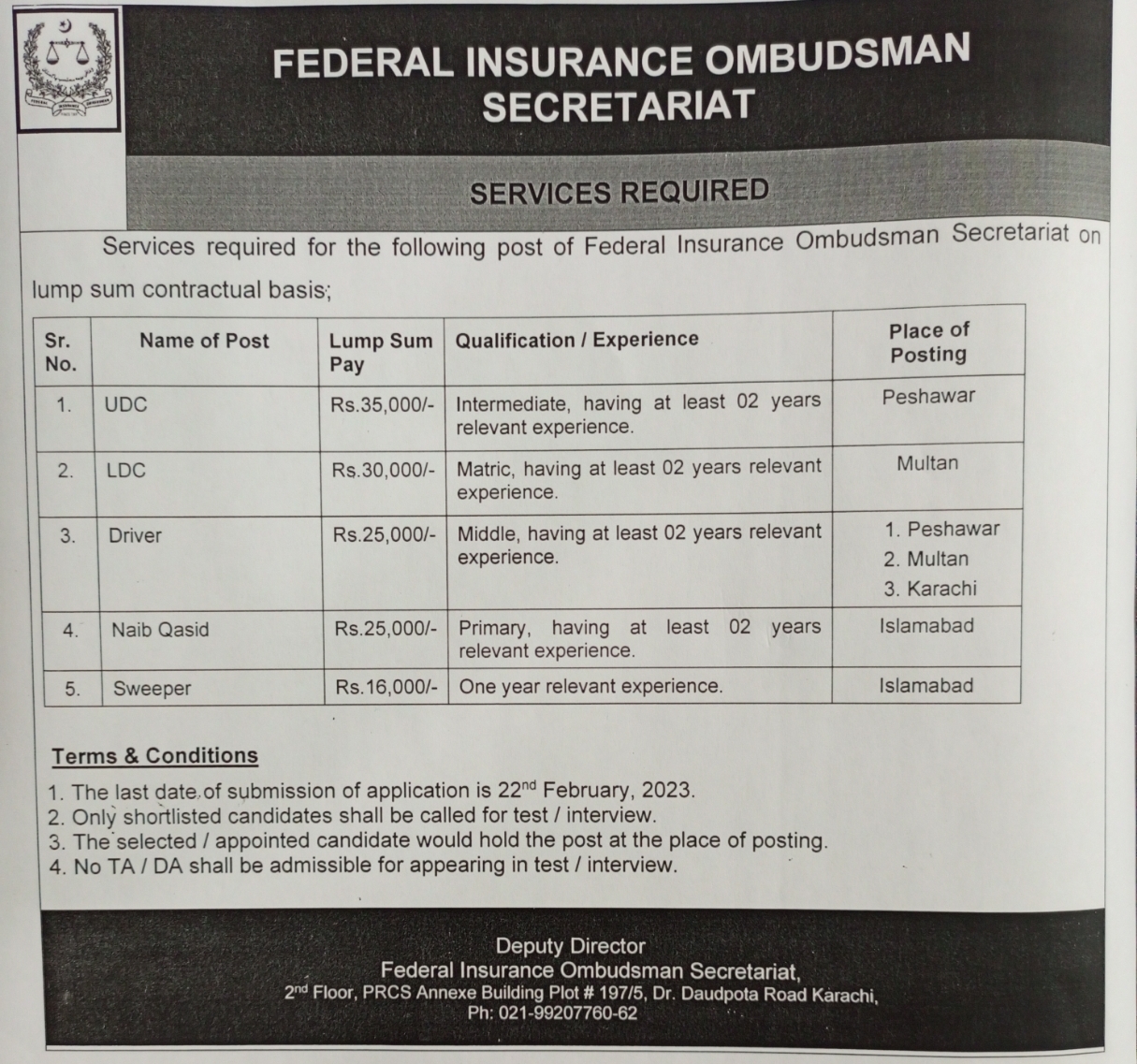 Latest Jobs in Federal Insurance