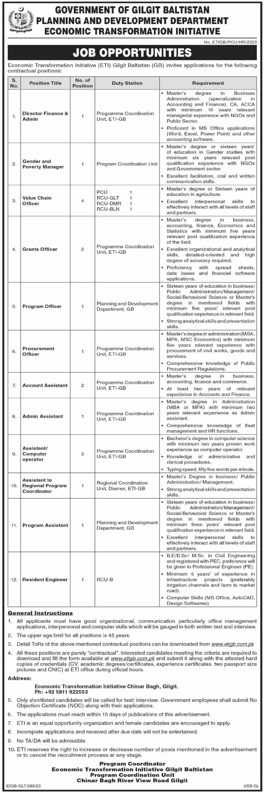 Planning and Development Department Latest Jobs